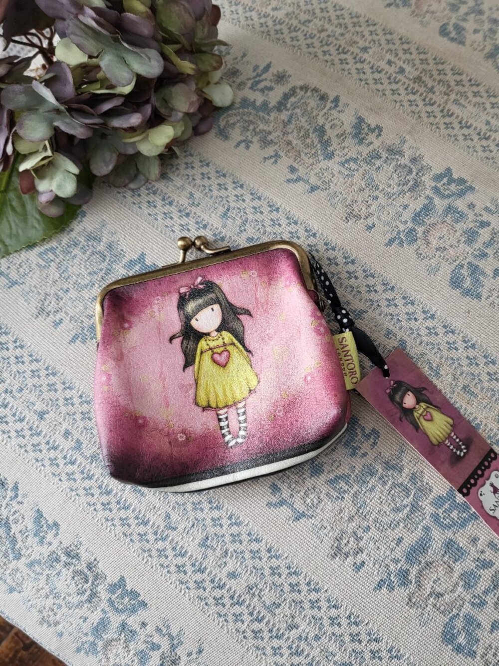 NWT Santoro Gorjuss Heartfelt Clasp Coin Purse Kiss Lock Wallet